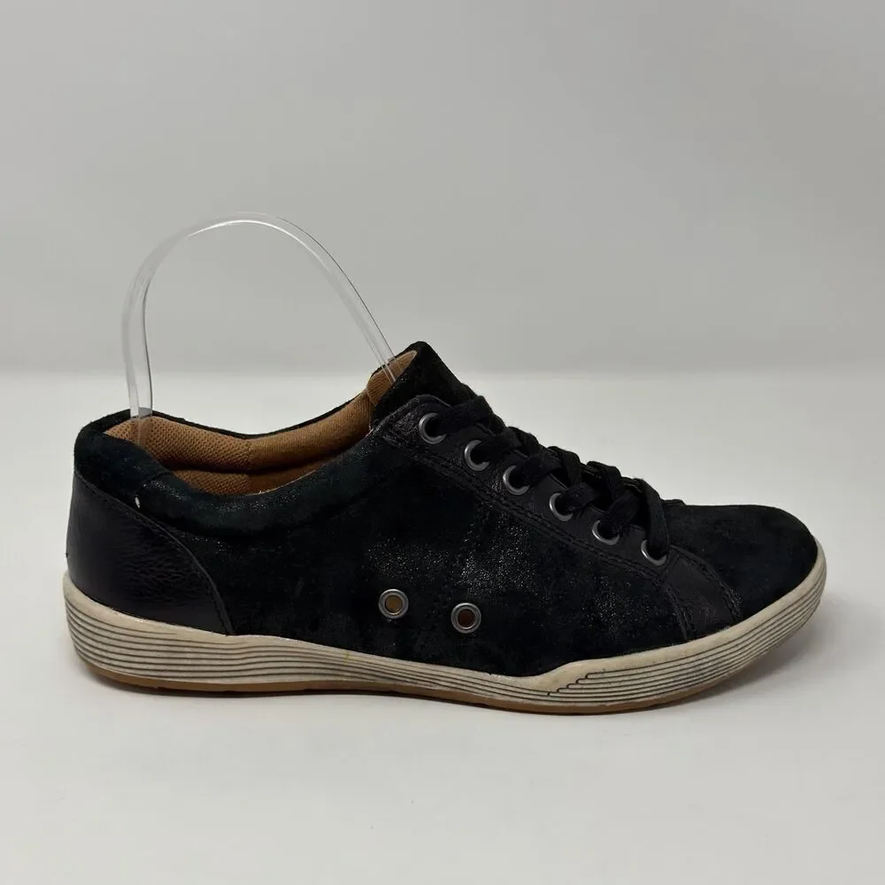 Montana Artisan Crafted Black Leather Comfort Sneakers Women’s 7M Style 4015522
